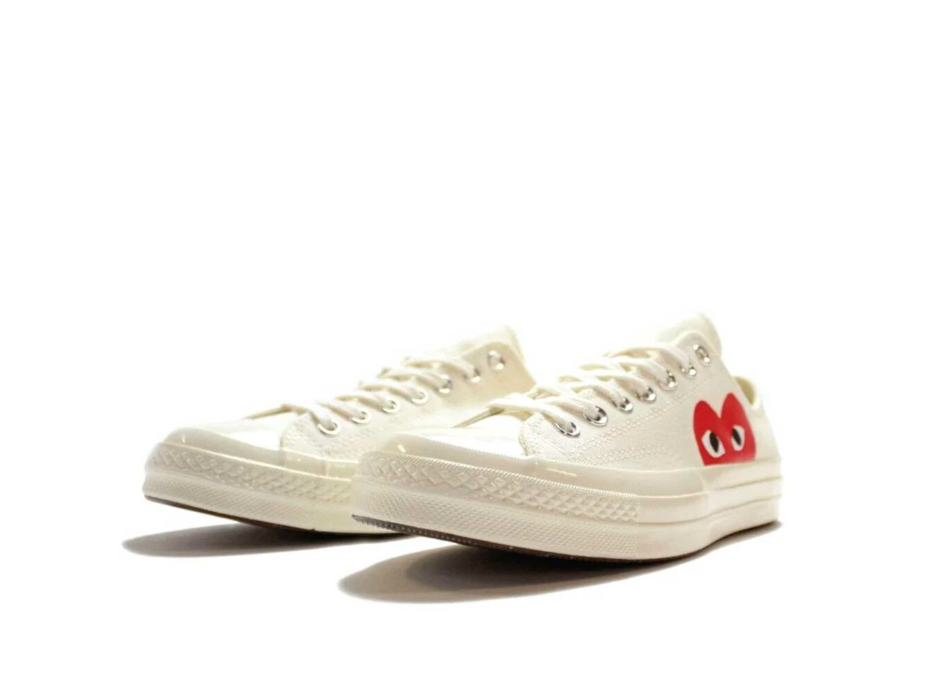 converse all star chuck 70 ox low white half heart 150207C купить